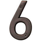 Hy-Ko Prestige Series 4 In. Oil Rubbed Bronze House Number Six Image 1