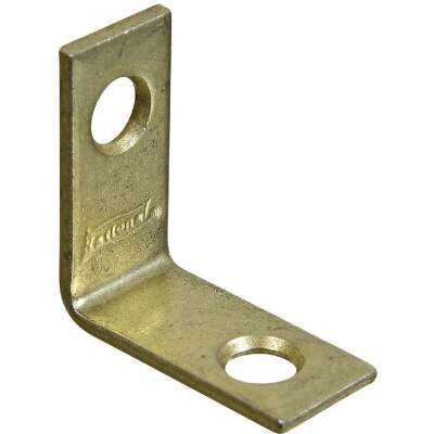 National Catalog V115 1 In. x 1/2 In. Brass Steel Corner Brace (4-Count)